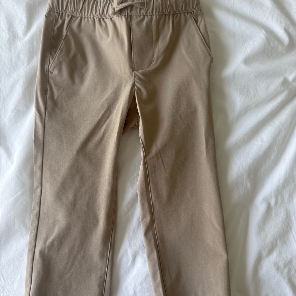 Janie and Jack Tan Casual Performance Kids Pants